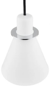 Argon 4681 - Lampadario su corda BEVERLY 1xE27/15W/230V bianco/cromo lucido
