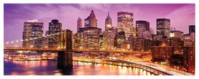 Stampa su tela Brooklyn Violet, multicolore 180 x 64 cm