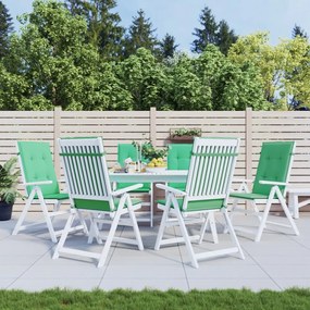 Cuscini Per Sedie 6 Pz Verdi 120x50x3 Cm İn Tessuto /