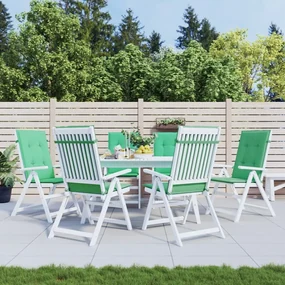 Cuscini Per Sedie 6 Pz Verdi 120x50x3 Cm İn Tessuto /