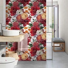 Fiori rossi | Adesivi per piastrelle