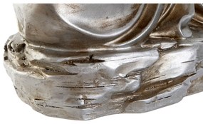 Statua Decorativa DKD Home Decor Finitura invecchiata Argentato Nero Buddha Resina Orientale (50 x 30 x 74 cm)