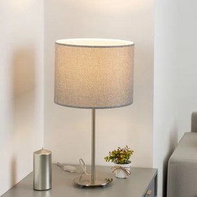 Eglo - Lampada da tavolo LED TUNJA 1xE27/60W/230V 38,5 cm cromo opaco/grigio