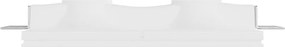 Portafaretto Rettangolare 190x100mm 2xGU10 in Gesso Pitturabile Curvo