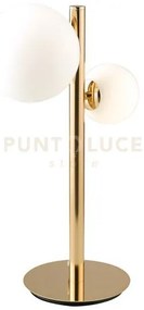 Lume hera oro 2 luci attacco g9 31x47cm  in metallo e vetro soffiat...