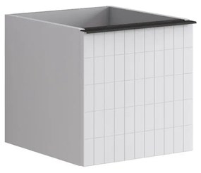 Struttura semi colonna da bagno Pixel 1 cassetto laccato opaco bianco L 40 x H 40 x P 45.5 cm