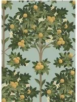 Tapete Orange Blossom von Cole & Son - Lemon/ Olive Green