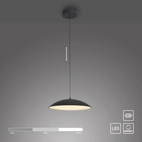 Schöner Wohnen 14606-18-LED Lampada a sospensione dimmerabile su cavo LENTE LED/17W/230V Ø40 cm, nera