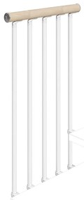 Balaustra in kit IRIS Bria in acciaio e legno bianco L 120 cm