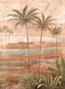 Coordonne Carta da parati panoramica Draa Palms - Rose