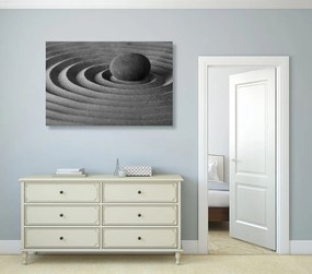 Quadro su tela – Pietra rilassante in bianco e nero