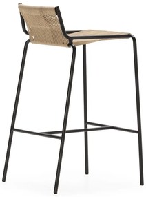 Sgabello da bar beige in metallo (altezza della seduta 65 cm) Emily – Marckeric