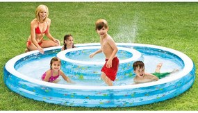 piscina tonda gonfiabile baby fish double cm. 279x36 h (lt. 990+232) vit41007