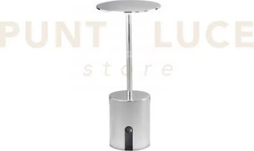 Lampada da tavolo ricaricabile led liberty cromo 2w 300lm 3000k dim...