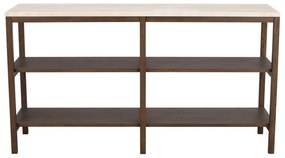 Consolle marrone e beige con piano in pietra 140x40 cm Orwel - Rowico