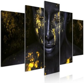 Quadro Bathed in Gold (5 Parts) Wide