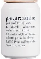 Barattolo pangrattato con coperchio e scritta Victionary