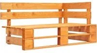 Panca Angolare da Giardino su Pallet in Legno Miele 45766