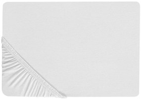 Lenzuolo con angoli cotone bianco 90 x 200 cm HOFUF Beliani