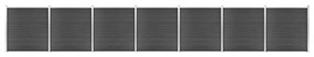 Set Pannelli Di Recinzione İn Wpc 1218x186 Cm Nero /