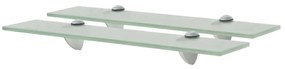 Mensole Galleggianti 2 Pz İn Vetro 50x10 Cm 8 Mm /