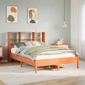 Letto libreria senza materasso marrone cera 135x190 cm in pino