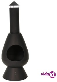 ProGarden Braciere con Camino Ambient 110 cm Nero