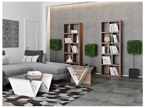 Libreria marrone effetto noce 70x198 cm Berlin - TemaHome