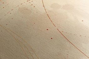 Stampa su tela – Cerchi e linee Peach Fuzz