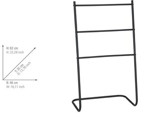 Portasciugamani in metallo nero opaco Aracena - Allstar