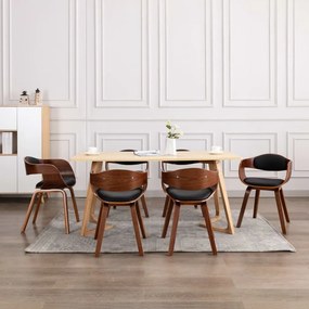Sedie Da Pranzo 6 Pz İn Legno Piegato E Similpelle /