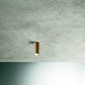 Lampada faretto da interno FILO in alluminio verniciato 6x12 cm Oro