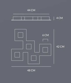 Squares plafoniera 37w 1730lm 3000k