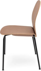 Sedie da pranzo in set marroni con effetto noce impilabili 2 pz Book – Gazzda