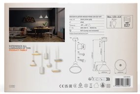 Ledvance - Lampadario a sospensione con filo DECOR PLASTER 1xE27/25W/230V diametro 22 cm gesso bianco