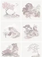 Cole & Son Carta da parati Tile Toile - Pink
