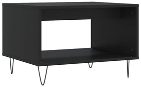 Tavolino da salotto nero 60x50x40 cm in legno multistrato