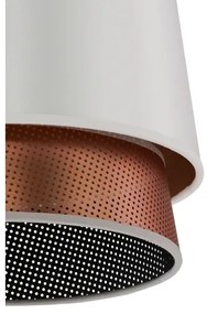 Duolla - Lampadario a plafone BELL SHINY 1xE27/15W/230V diametro 25 cm bianco/rame