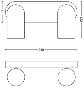 Philips 50582/30/PN - Faretto MYLIVING PONGEE 2xGU10/5,5W/230V