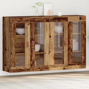 Armadi a muro 2 pezzi legno antico 69.5x34x90 cm legno ingegnerizzato