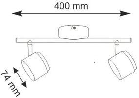 Faretto LED KUBIK 2xLED/4,2W/230V bianco