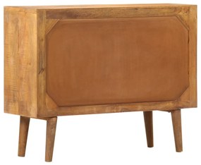 Credenza con motivo stampato 90x30x70 cm in massello di mango