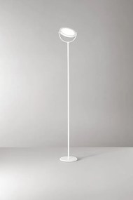 Perenz Piantana “Plato” • 190 × Ø 23 cm (diffusore D.25 × h 2,5) – bianco opaco / grigio titanio