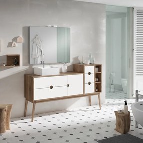 Mobile da bagno sotto lavabo VISOBATH Kompas bianco L 170 x H 48 x P 45 cm, lavabo non incluso