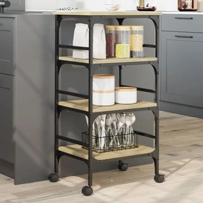 Carrello Cucina Rovere Sonoma 45x35x89,5 Cm Legno Multistrato /