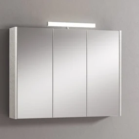 Pensile con luce Akira cemento chiaro L 90 x H 70 x P 15.5 cm