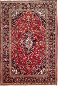 Kashan Tappeto 300x200 Rosso (Iran) Annodato A Mano