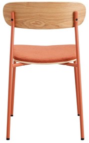 Set di 2 sedie da pranzo in colore rosso-naturale Adriana - Marckeric