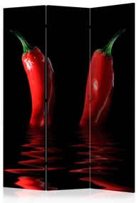 Paravento  Chili pepper [Room Dividers]  Colore Rosso, Dimensioni e Misure 135x172