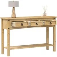 Tavolino Consolle Corona 114x34,5x73 cm Legno Massello di Pino 4005666